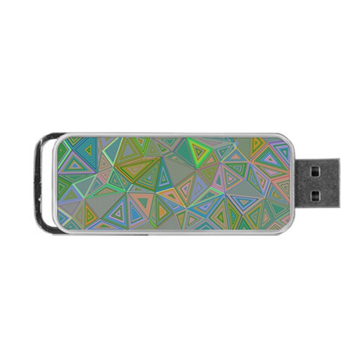 Triangle Background Abstract Portable USB Flash (One Side)