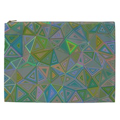 Triangle Background Abstract Cosmetic Bag (xxl)  by Celenk