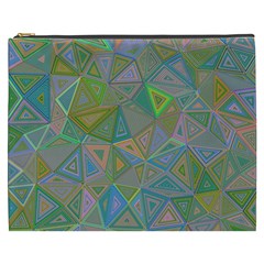 Triangle Background Abstract Cosmetic Bag (xxxl)  by Celenk