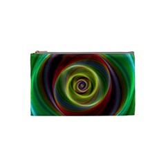 Spiral Vortex Fractal Render Swirl Cosmetic Bag (small)  by Celenk