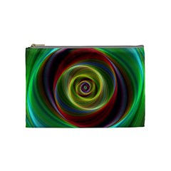 Spiral Vortex Fractal Render Swirl Cosmetic Bag (medium)  by Celenk