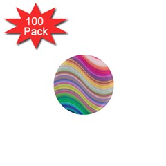 Wave Background Happy Design 1  Mini Magnets (100 pack) 