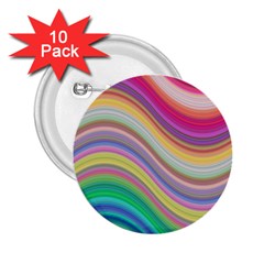 Wave Background Happy Design 2.25  Buttons (10 pack) 
