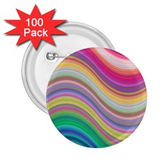 Wave Background Happy Design 2.25  Buttons (100 pack) 