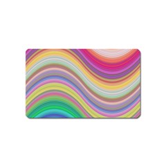 Wave Background Happy Design Magnet (Name Card)