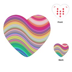 Wave Background Happy Design Playing Cards (Heart) 