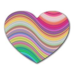 Wave Background Happy Design Heart Mousepads
