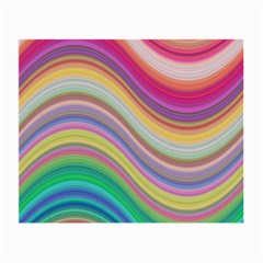 Wave Background Happy Design Small Glasses Cloth (2-side) by Celenk