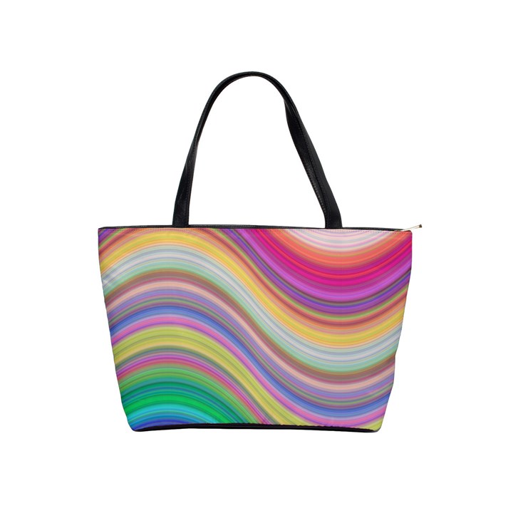 Wave Background Happy Design Shoulder Handbags