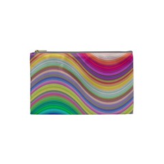 Wave Background Happy Design Cosmetic Bag (Small) 