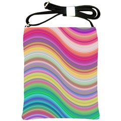 Wave Background Happy Design Shoulder Sling Bags