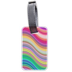 Wave Background Happy Design Luggage Tags (Two Sides)