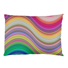 Wave Background Happy Design Pillow Case (Two Sides)