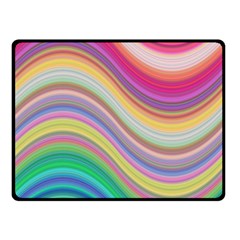 Wave Background Happy Design Double Sided Fleece Blanket (Small) 