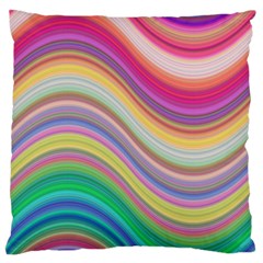 Wave Background Happy Design Standard Flano Cushion Case (One Side)