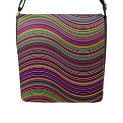 Wave Abstract Happy Background Flap Messenger Bag (l) 