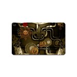 Wonderful Noble Steampunk Design, Clocks And Gears And Butterflies Magnet (Name Card) Front