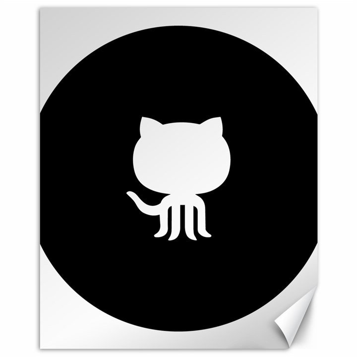 Logo Icon Github Canvas 11  x 14  