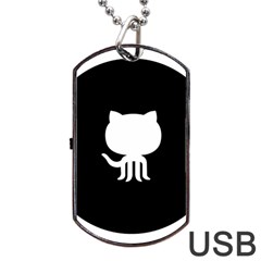 Logo Icon Github Dog Tag Usb Flash (two Sides) by Celenk