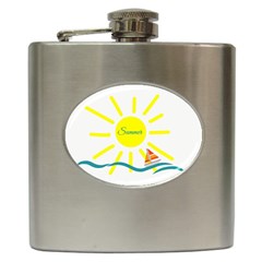 Summer Beach Holiday Holidays Sun Hip Flask (6 oz)