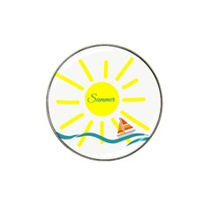 Summer Beach Holiday Holidays Sun Hat Clip Ball Marker (4 pack)