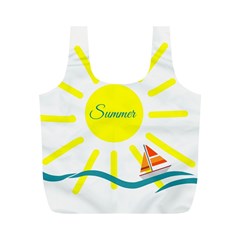 Summer Beach Holiday Holidays Sun Full Print Recycle Bags (M) 