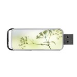 Spring Plant Nature Blue Green Portable USB Flash (Two Sides) Back