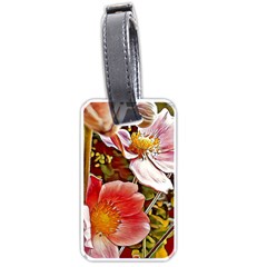 Flower Hostanamone Drawing Plant Luggage Tags (one Side)  by Celenk