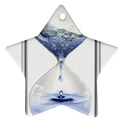 Time Water Movement Drop Of Water Ornament (star) by Celenk