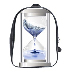 Time Water Movement Drop Of Water School Bag (large) by Celenk