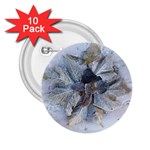 Winter Frost Ice Sheet Leaves 2.25  Buttons (10 pack)  Front