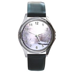 Winter Snow Ice Freezing Frozen Round Metal Watch by Celenk