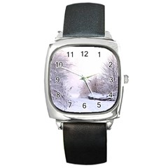 Winter Snow Ice Freezing Frozen Square Metal Watch by Celenk