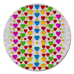 So Sweet And Hearty As Love Can Be Magnet 5  (round) by pepitasart