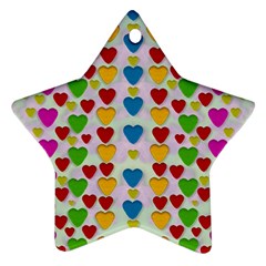 So Sweet And Hearty As Love Can Be Star Ornament (two Sides) by pepitasart