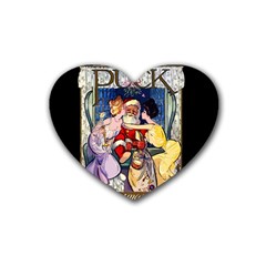 Vintage Santa Claus  Heart Coaster (4 Pack)  by Valentinaart