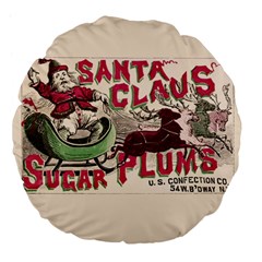 Vintage Santa Claus  Large 18  Premium Flano Round Cushions by Valentinaart