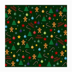 Christmas Pattern Medium Glasses Cloth (2-side) by Valentinaart