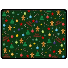 Christmas Pattern Double Sided Fleece Blanket (large)  by Valentinaart