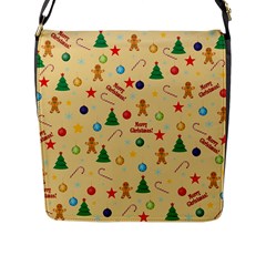 Christmas Pattern Flap Messenger Bag (l)  by Valentinaart