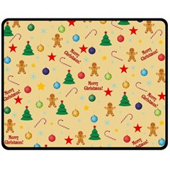 Christmas Pattern Double Sided Fleece Blanket (medium)  by Valentinaart