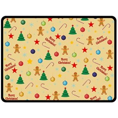 Christmas Pattern Double Sided Fleece Blanket (large)  by Valentinaart