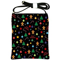 Christmas Pattern Shoulder Sling Bags by Valentinaart
