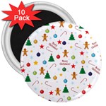 Christmas pattern 3  Magnets (10 pack)  Front