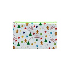 Christmas Pattern Cosmetic Bag (xs) by Valentinaart