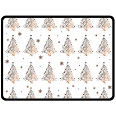 Christmas Tree - Pattern Fleece Blanket (large)  by Valentinaart