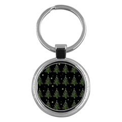 Christmas Tree - Pattern Key Chains (round)  by Valentinaart