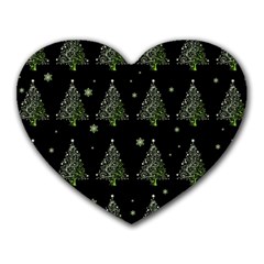 Christmas Tree - Pattern Heart Mousepads by Valentinaart