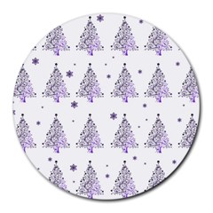 Christmas tree - pattern Round Mousepads