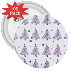 Christmas tree - pattern 3  Buttons (100 pack) 